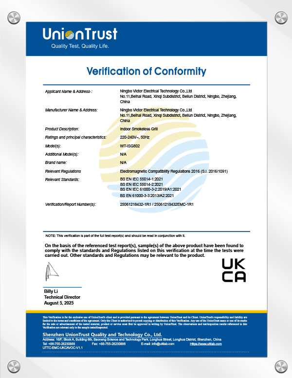 CE-EMC Verifikation af overensstemmelse